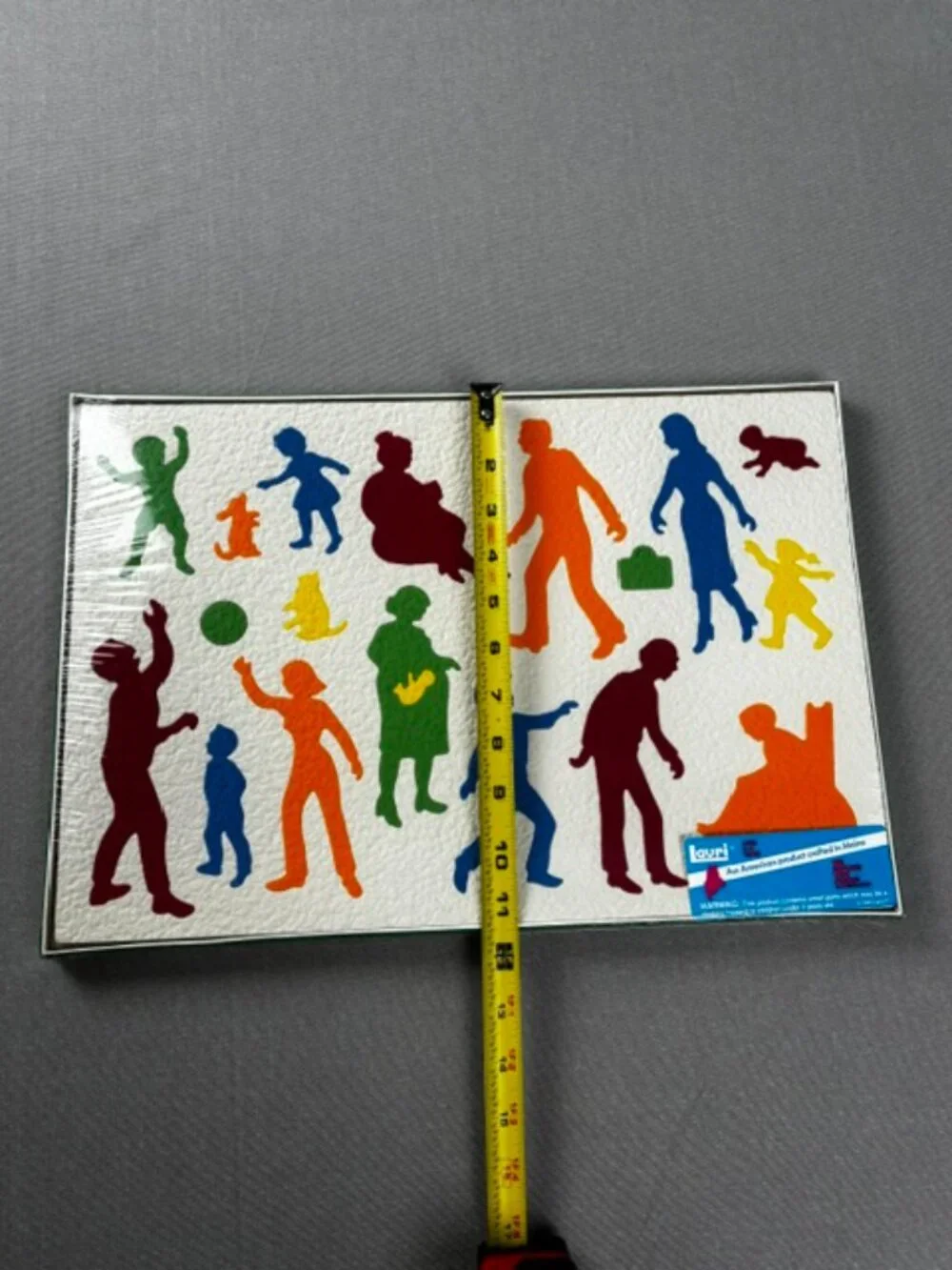 Vtg Lauri Familiar People 2250 Crepe Foam Puzzle Kids Multicolor Silhouettes USA